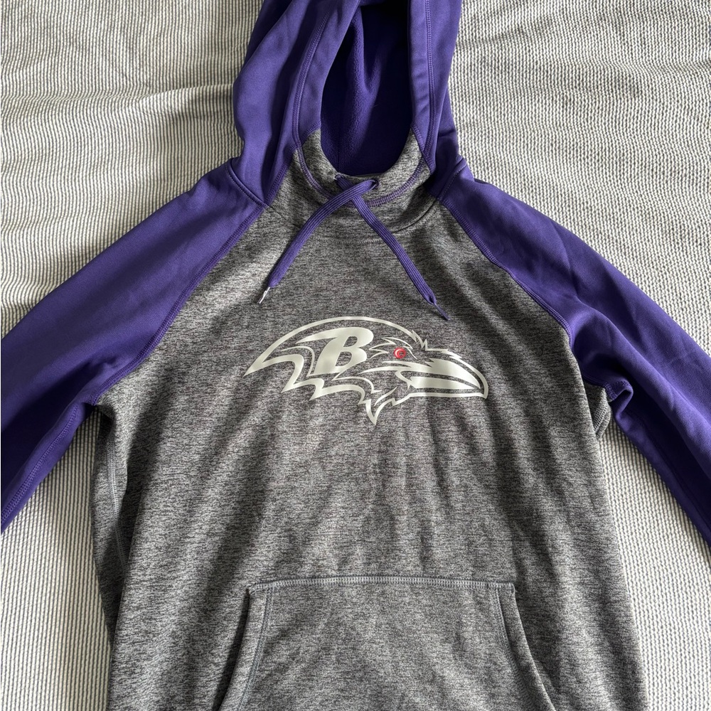 Baltimore Ravens Gray and Purple Nike Hoodie